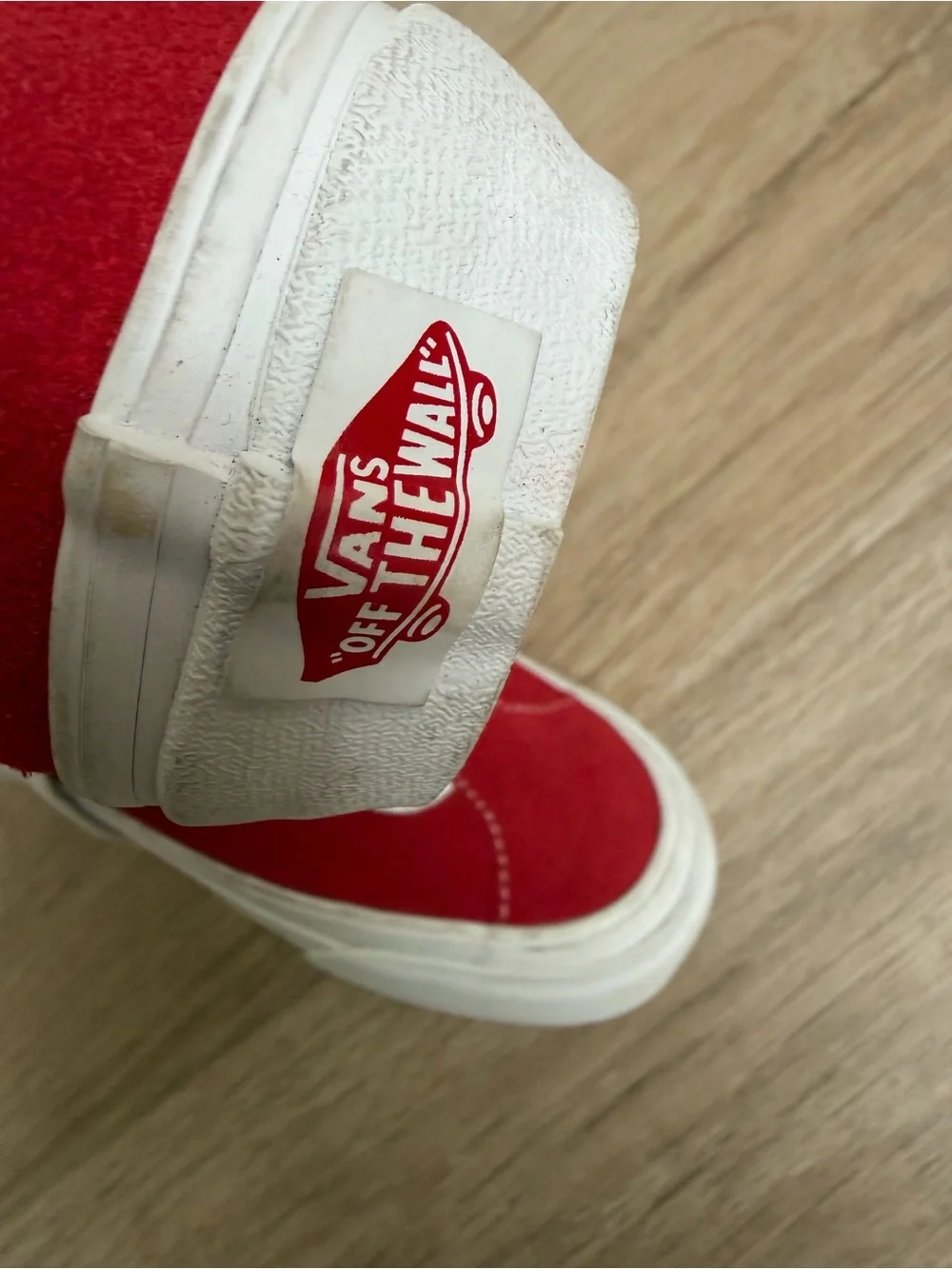 NWT Vans Red & White Classic Skate Sneakers